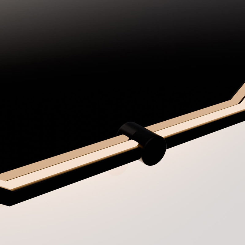 Deca Lighted Led Vanity Mirror - Wall Mount - 48" Aluminum/Glass/Black