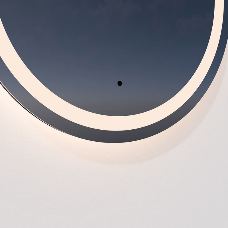 Spectrum Round Lighted Led Vanity Mirror - Wall Mount - 30" Glass/Glass