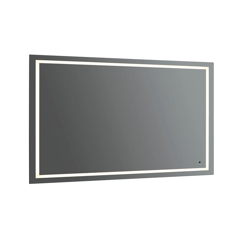 Track Rectangular Lighted Led Vanity Mirror - Wall Mount - 60W x 42H" Glass/Glass