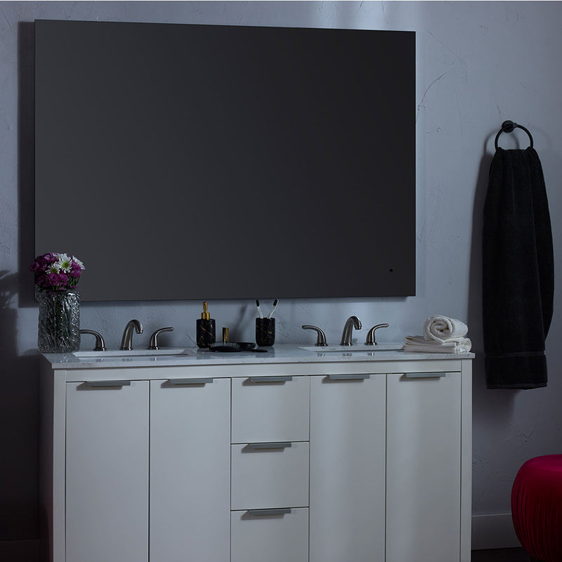 Track Rectangular Lighted Led Vanity Mirror - Wall Mount - 48W x 36H" Glass/Glass