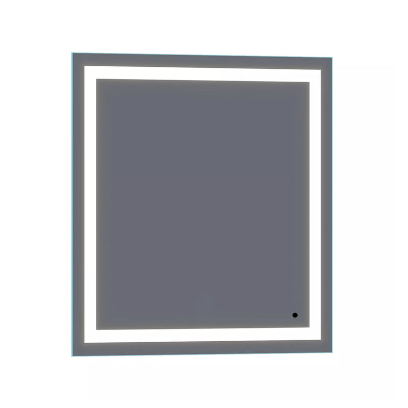 Track Rectangular Lighted Led Vanity Mirror - Wall Mount - 36W x 36H" Glass/Glass