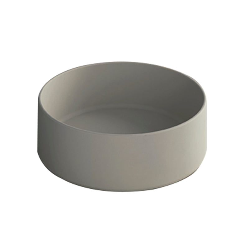 Sun Round Bathroom Sink - Vessel - 15" Ceramic/Sand