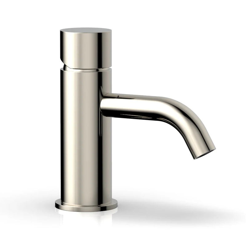 Basic Ii Round Bathroom Faucet - Single Hole - 6" Brass/Satin Nickel