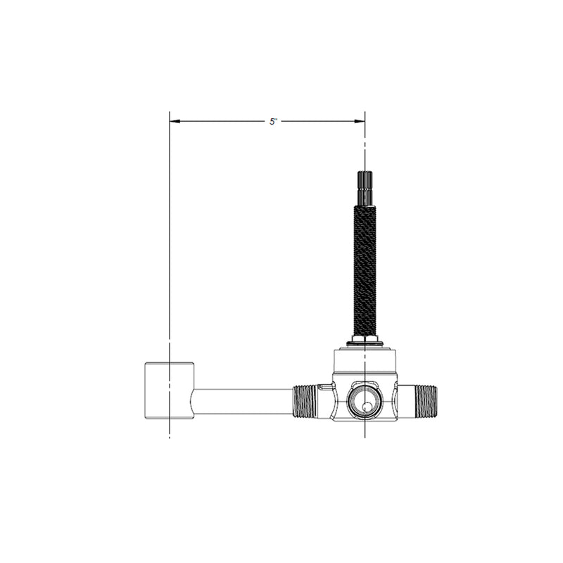Rond Round Single Handle Complete Bathroom Faucet - Wall Mount - 5" Brass/Architectural Bronze