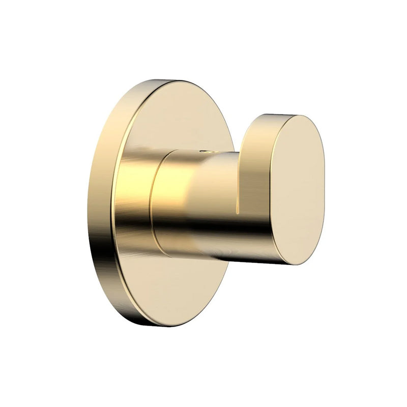 Contemporary Single Hook - Wall Mount - 2" Brass/Satin Brass