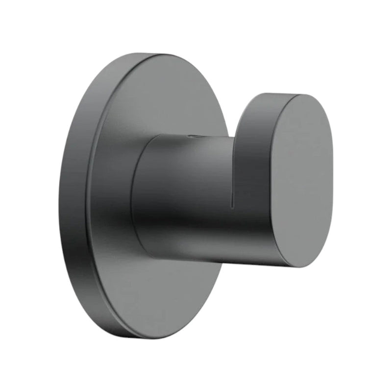 Contemporary Single Hook - Wall Mount - 2" Brass/Gun Metal