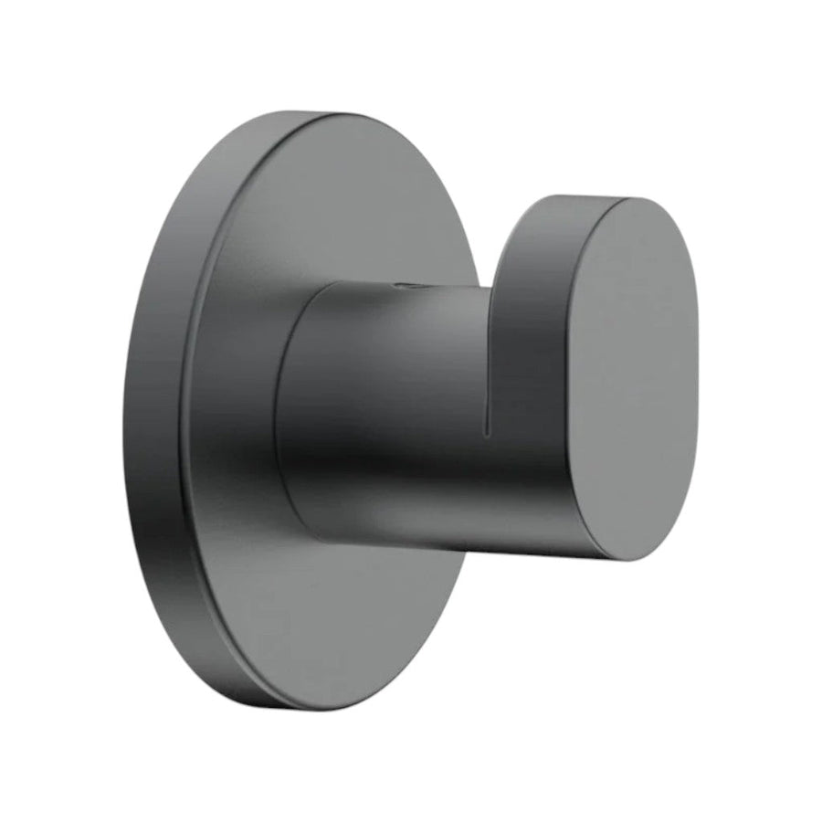 Contemporary Single Hook - Wall Mount - 2" Brass/Gun Metal