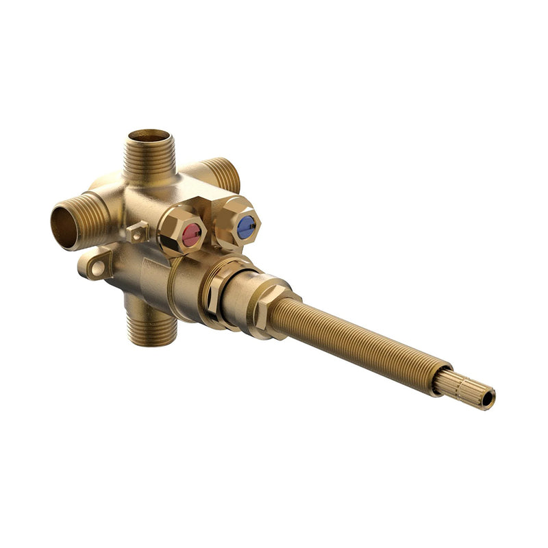 Rond 1/2" Thermostatic Shower Mixer - Wall Mount - 6" Brass/Architectural Bronze