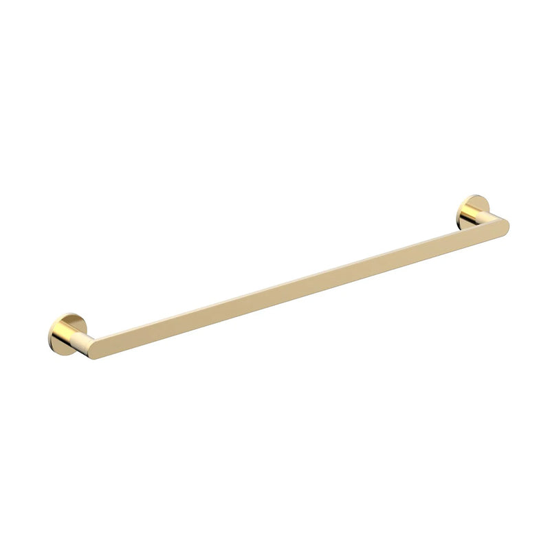 Contemporary Single Towel Bar - Wall Mount - 24" Brass/Satin Brass