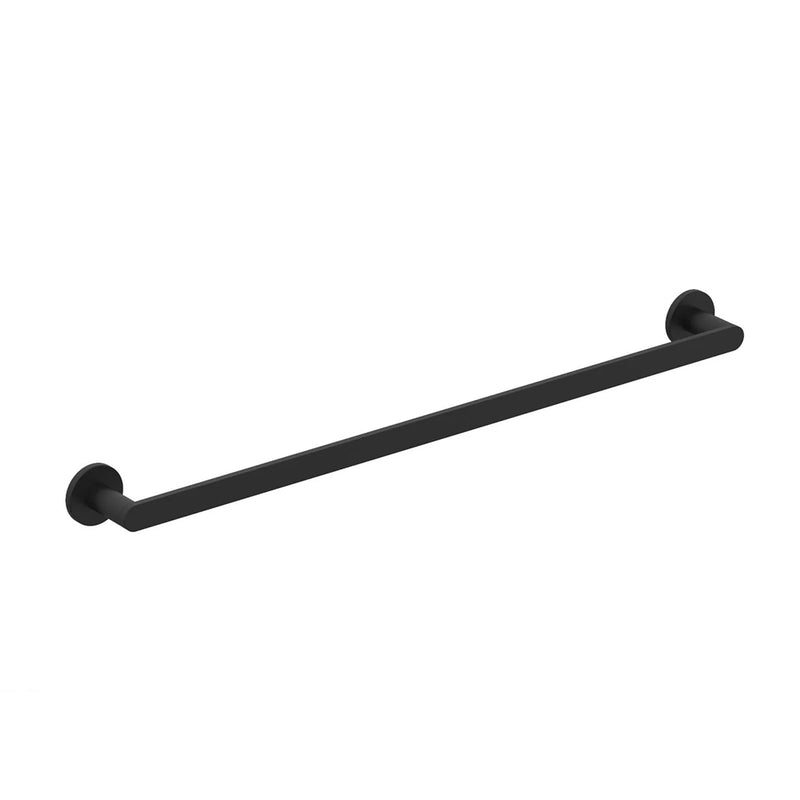 Contemporary Single Towel Bar - Wall Mount - 24" Brass/Matt Black