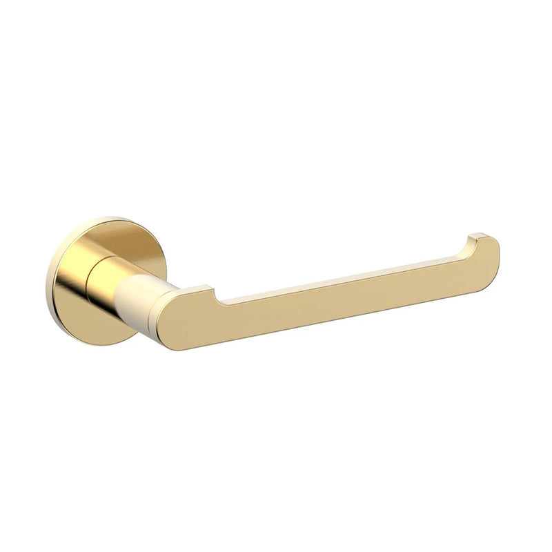 Contemporary Toilet Paper Holder - Wall Mount - 7" Brass/Satin Brass