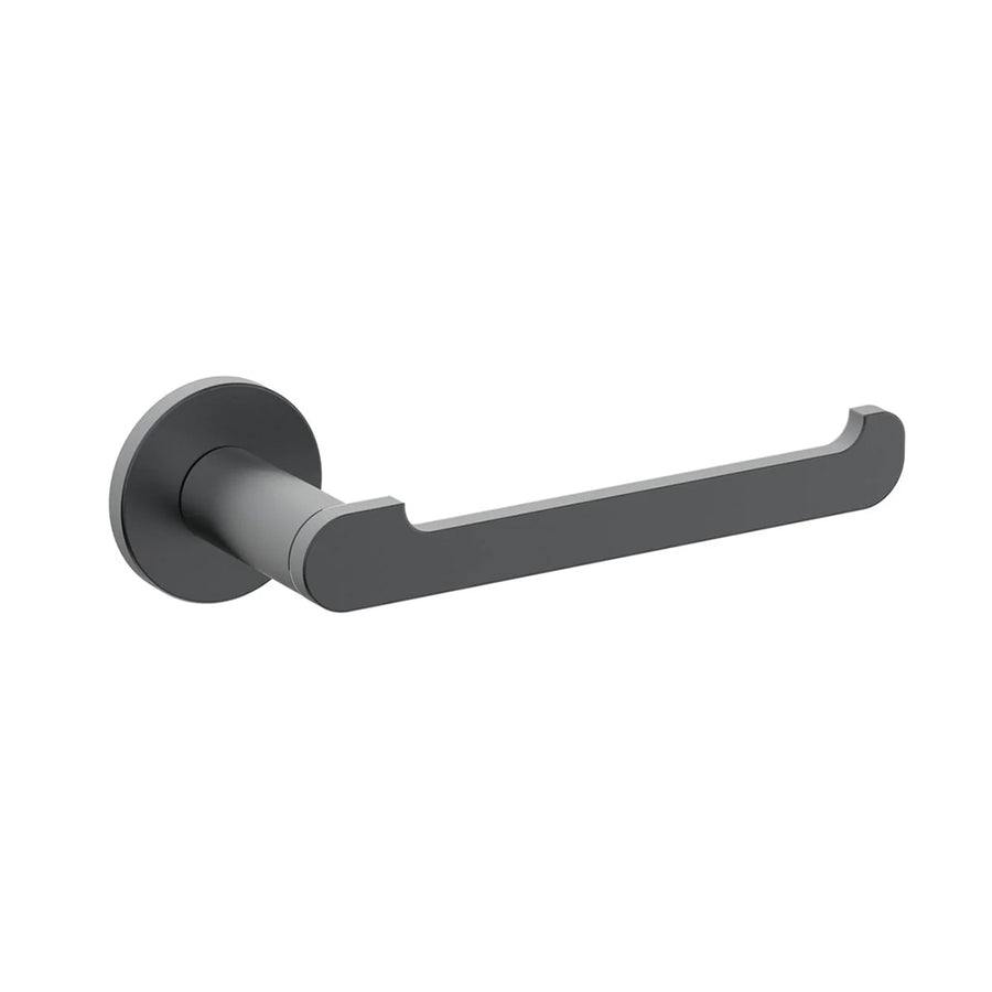 Contemporary Toilet Paper Holder - Wall Mount - 7" Brass/Gun Metal