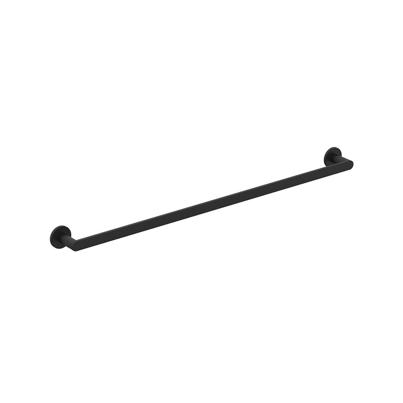 Contemporary Single Towel Bar - Wall Mount - 30" Brass/Matt Black