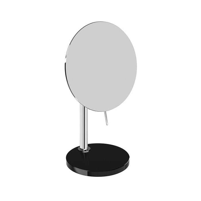 Heritage 3X Make-Up Mirror - Free Standing - 16" Brass/Glass/Polished Chrome/Black