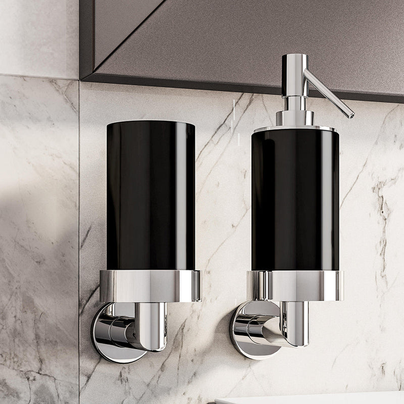 Heritage Pure Soap Dispenser - Wall Mount - 11" Brass/Polished Chrome/Black