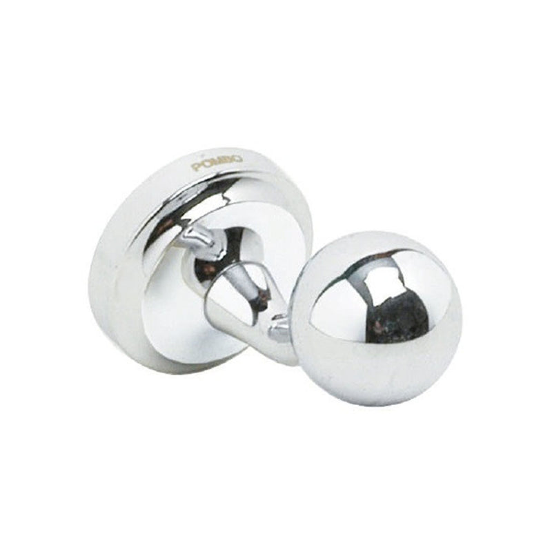 Glam Single Hook - Wall Mount - 3" Brass/Polished Chrome