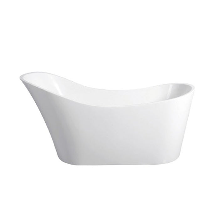 Bevel Round Bathtub - Free Standing - 67" Acrylic/White