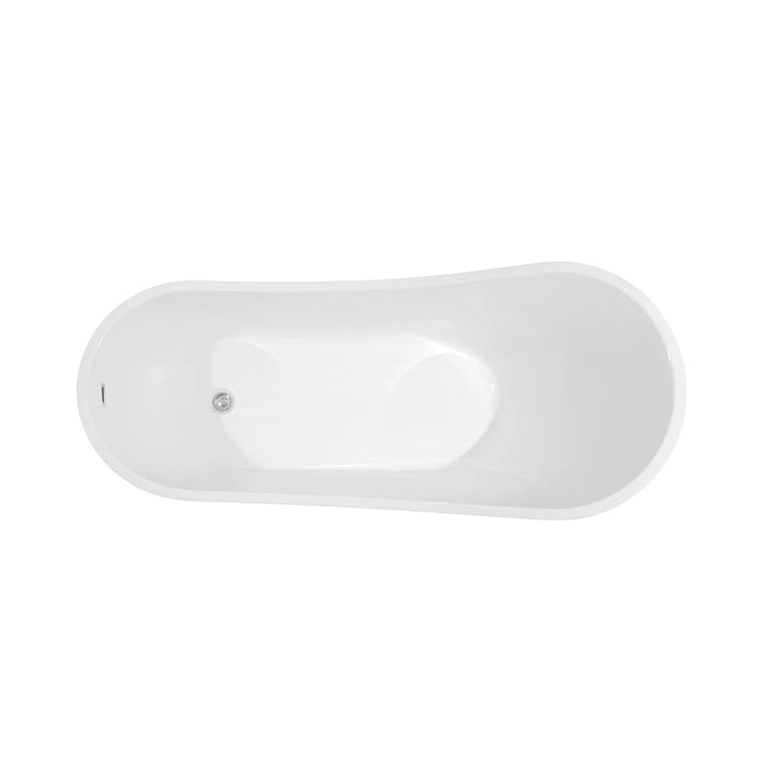 Bevel Round Bathtub - Free Standing - 67" Acrylic/White