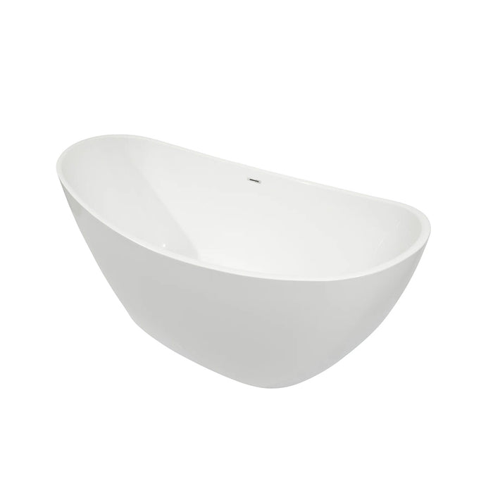 Evie Round Bathtub - Free Standing - 59" Acrylic/White