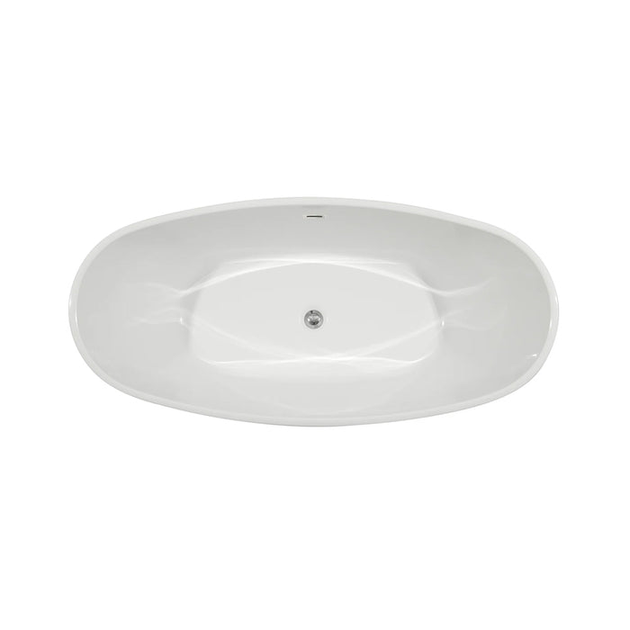 Evie Round Bathtub - Free Standing - 59" Acrylic/White