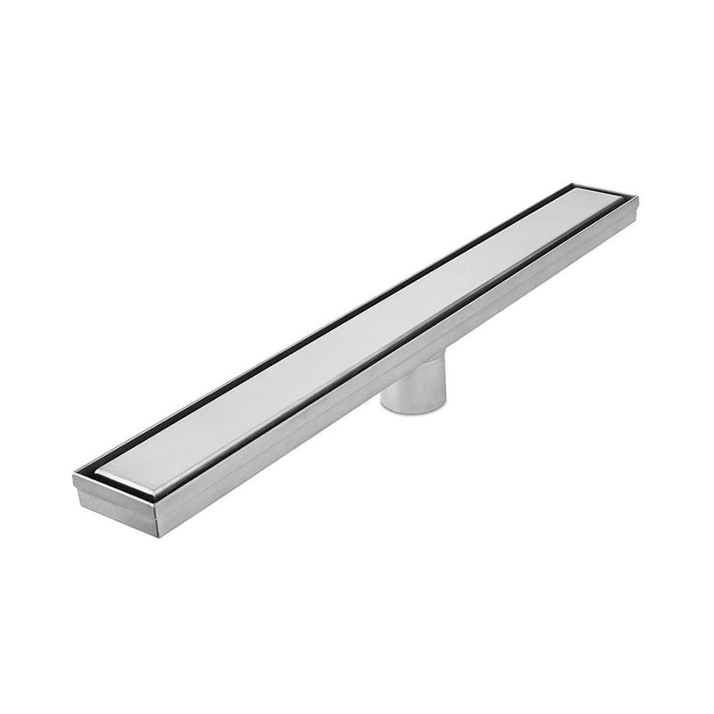 Bay Reversible 2 In 1 Linear Shower Drain - Floor Mount - 24" Stainless Steel/Satin
