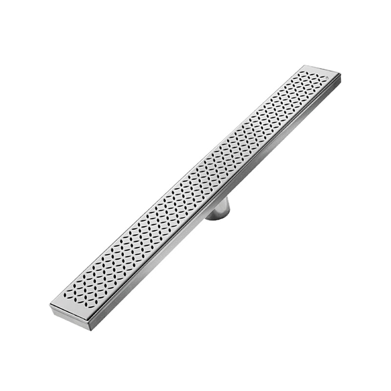 Lotus Delmar Standard Length Plain Edge Linear Shower Drain - Floor Mount - 48" Stainless Steel/Polished