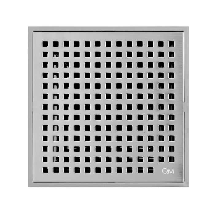 Lagos Mira Center Square Shower Drain - Floor Mount - 6" Stainless Steel/Satin