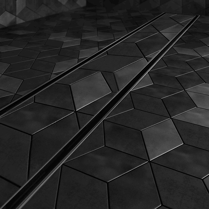 Mist (Tile-In) Adjustable Kit Lagos Linear Shower Drain (2" Outlet) - Floor Mount - 72" Stainless Steel/Satin