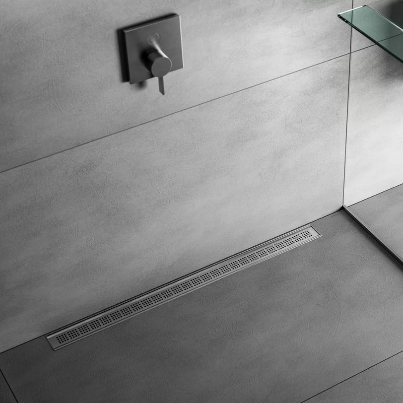 Bay Ria Linear Shower Drain - Floor Mount - 36" Stainless Steel/Satin