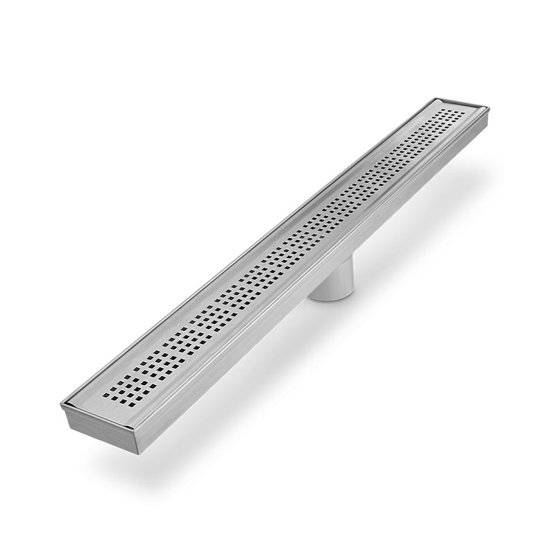 Bay Ria Linear Shower Drain - Floor Mount - 48" Stainless Steel/Satin