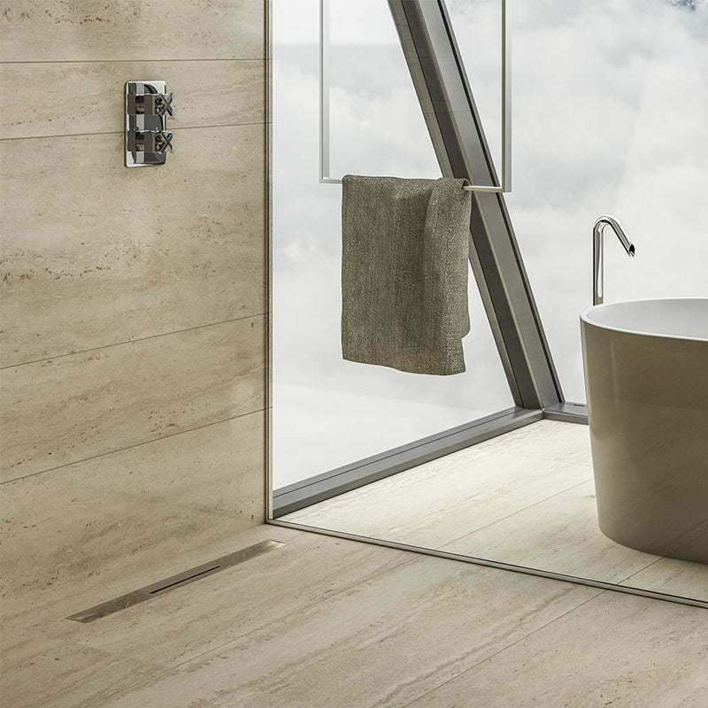 Delmar Supreme Linear Shower Drain - Floor Mount - 60" Stainless Steel/Satin