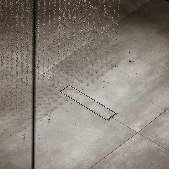 Lagos Veil (Tile-In) Linear Shower Drain - Floor Mount - 12" Stainless Steel/Satin