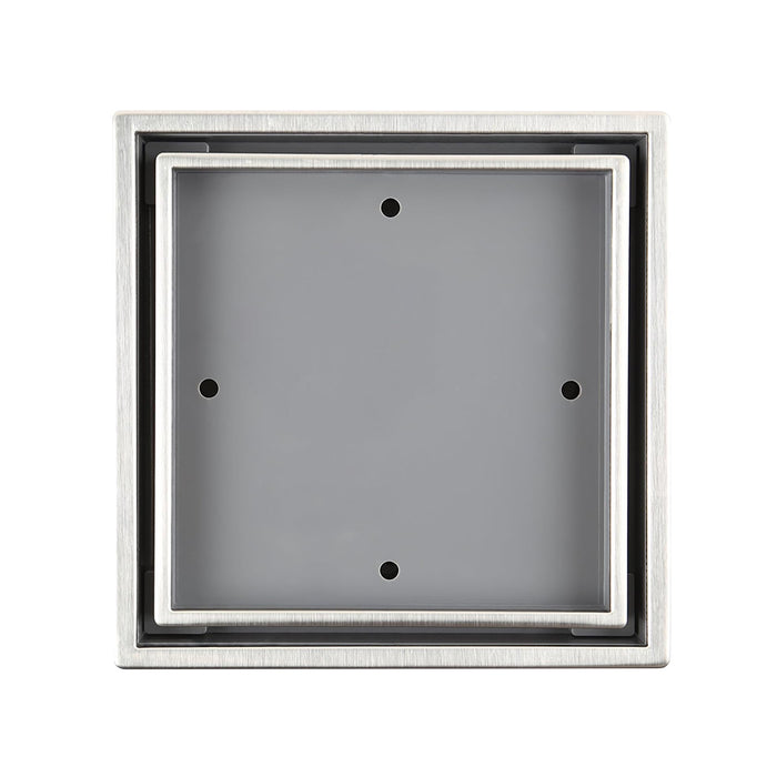 Veil (Tile-In) Center Shower Drain - Floor Mount - 6" Stainless Steel/Polished
