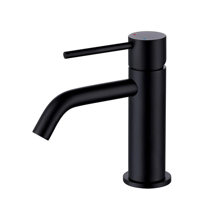 Metro Slim Bathroom Faucet - Single Hole - 6" Brass/Matt Black