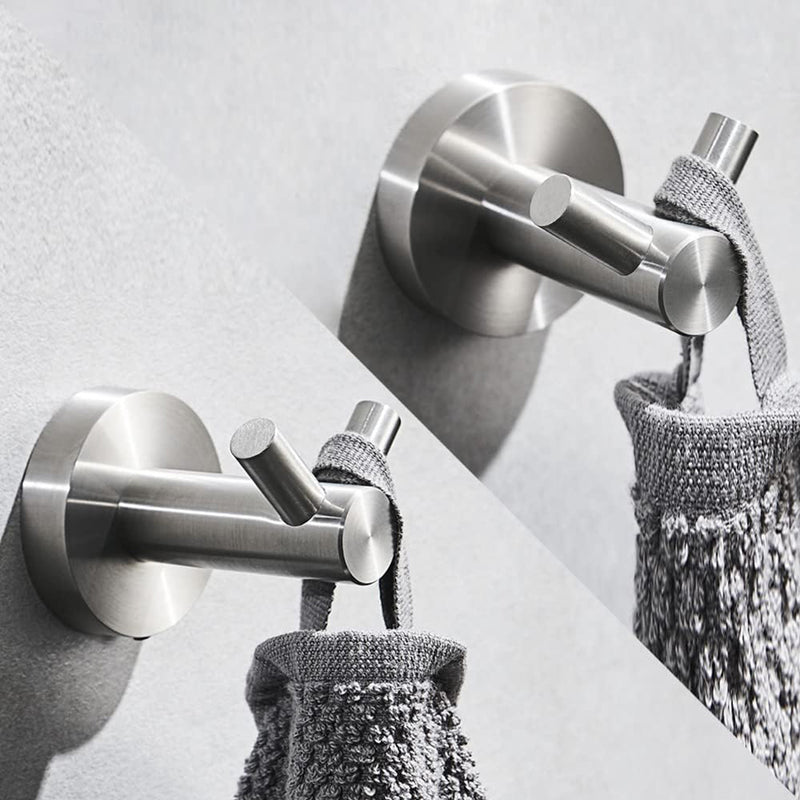 Metro Double Hook - Wall Mount - 3" Brass/Brushed Nickel