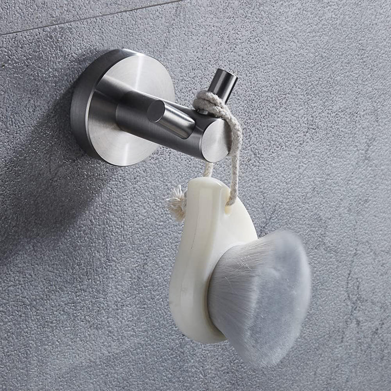 Metro Double Hook - Wall Mount - 3" Brass/Brushed Nickel