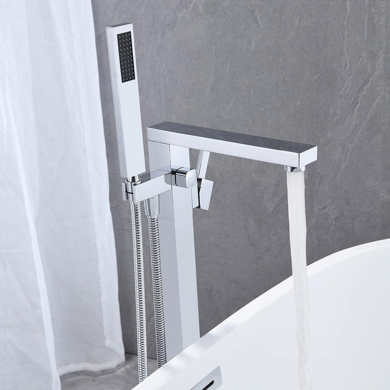 Devon Tub Faucet - Free Standing - 35" Brass/Polished Chrome