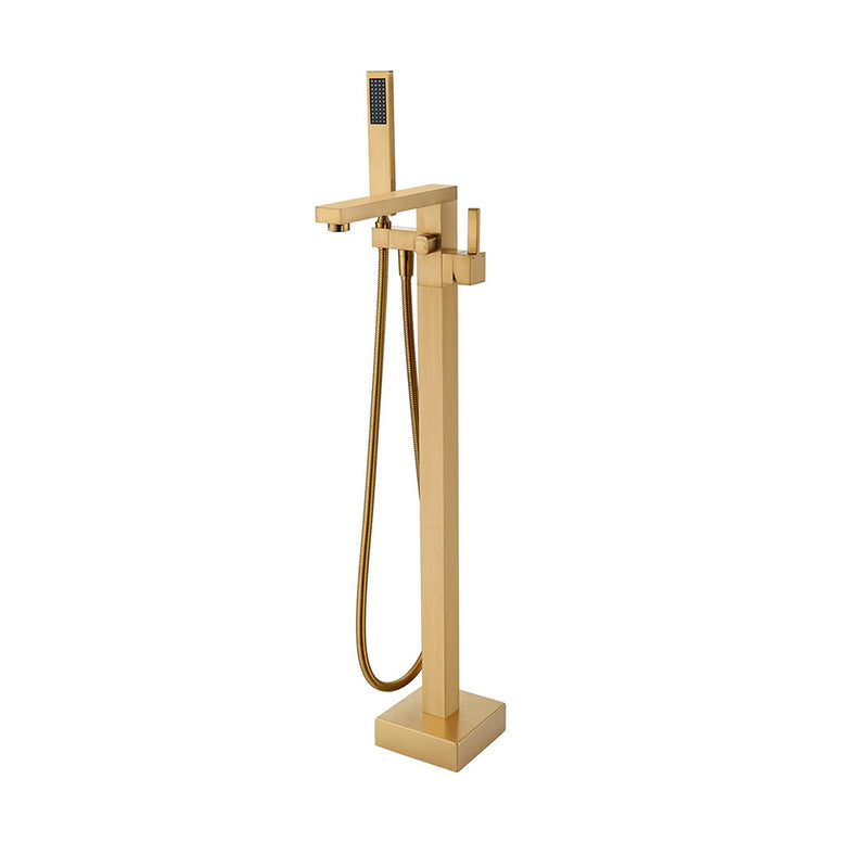 Devon Tub Faucet - Free Standing - 35" Brass/Satin Brass