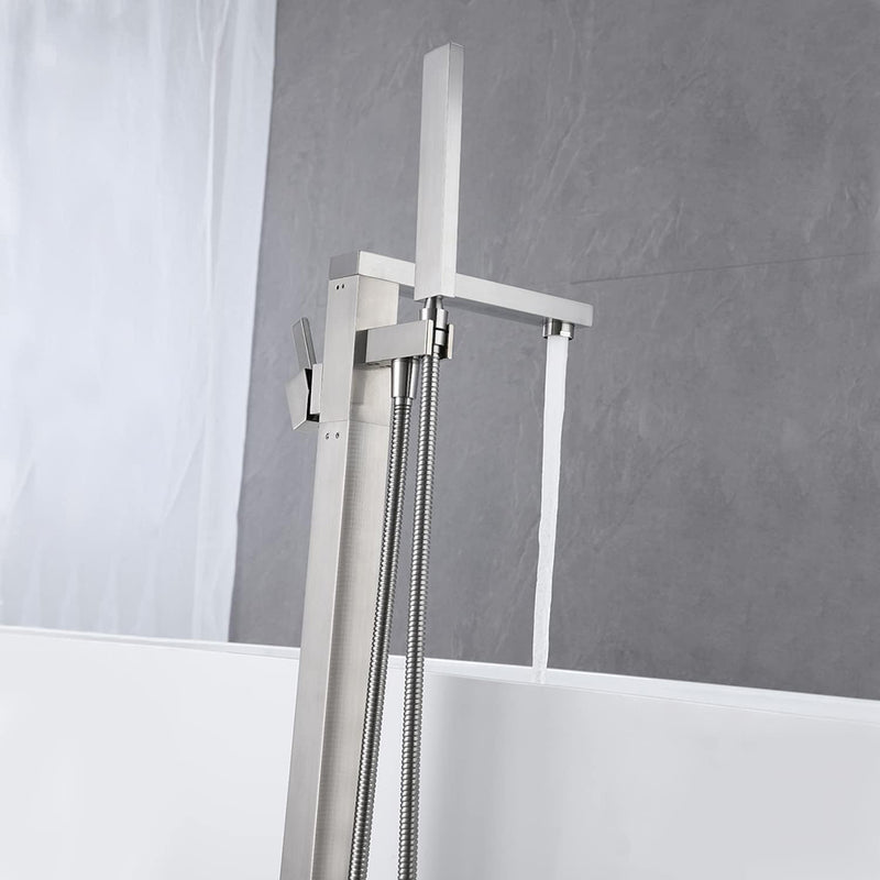 Devon Tub Faucet - Free Standing - 35" Brass/Brushed Nickel