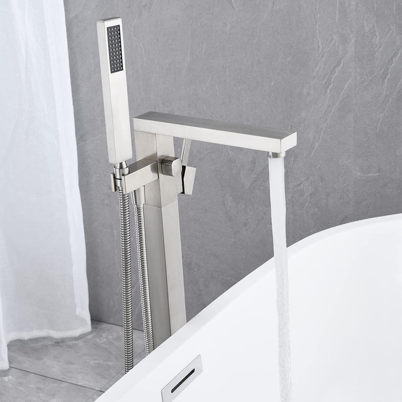 Devon Tub Faucet - Free Standing - 35" Brass/Brushed Nickel