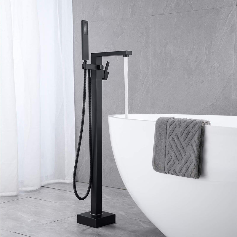 Devon Tub Faucet - Free Standing - 35" Brass/Matt Black