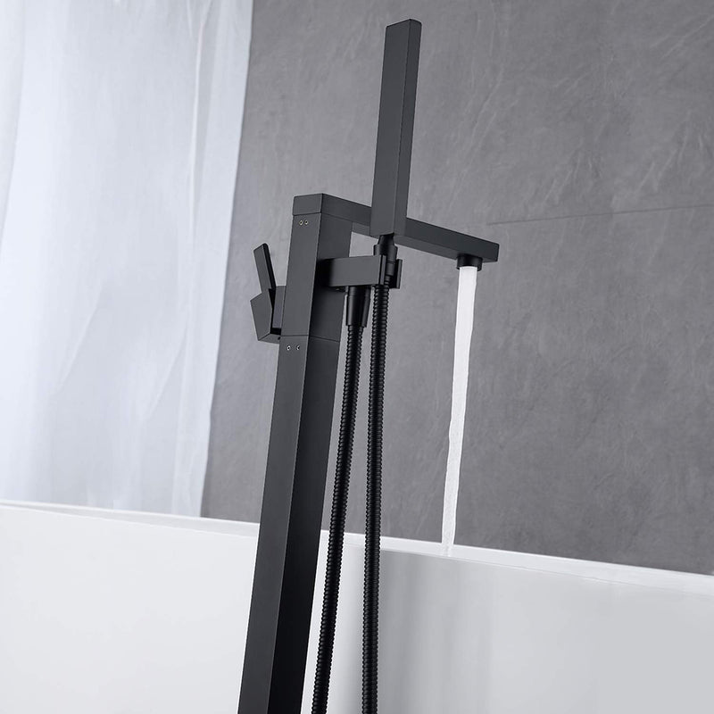 Devon Tub Faucet - Free Standing - 35" Brass/Matt Black