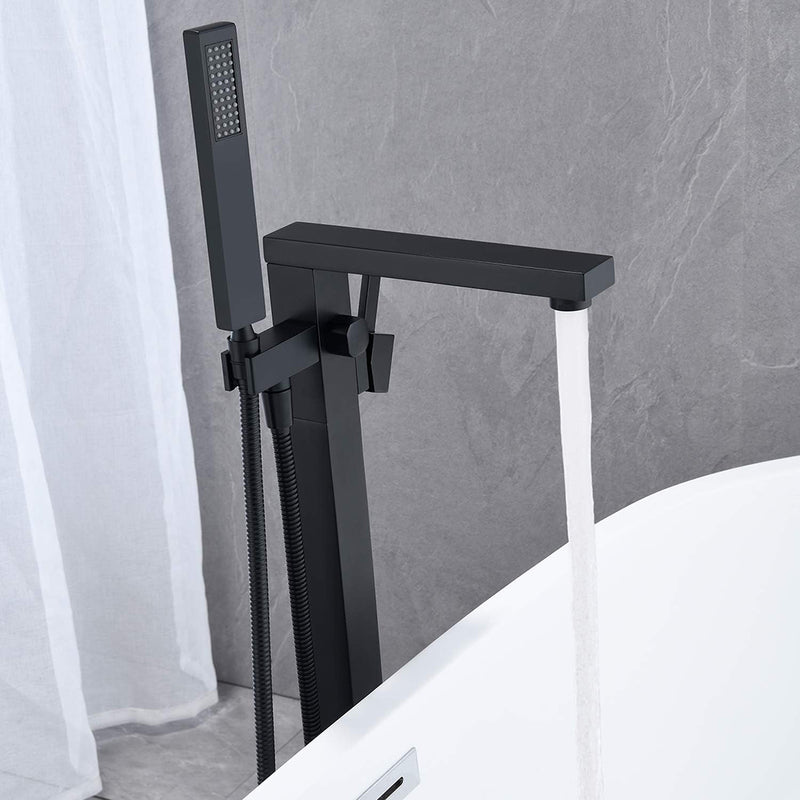 Devon Tub Faucet - Free Standing - 35" Brass/Matt Black
