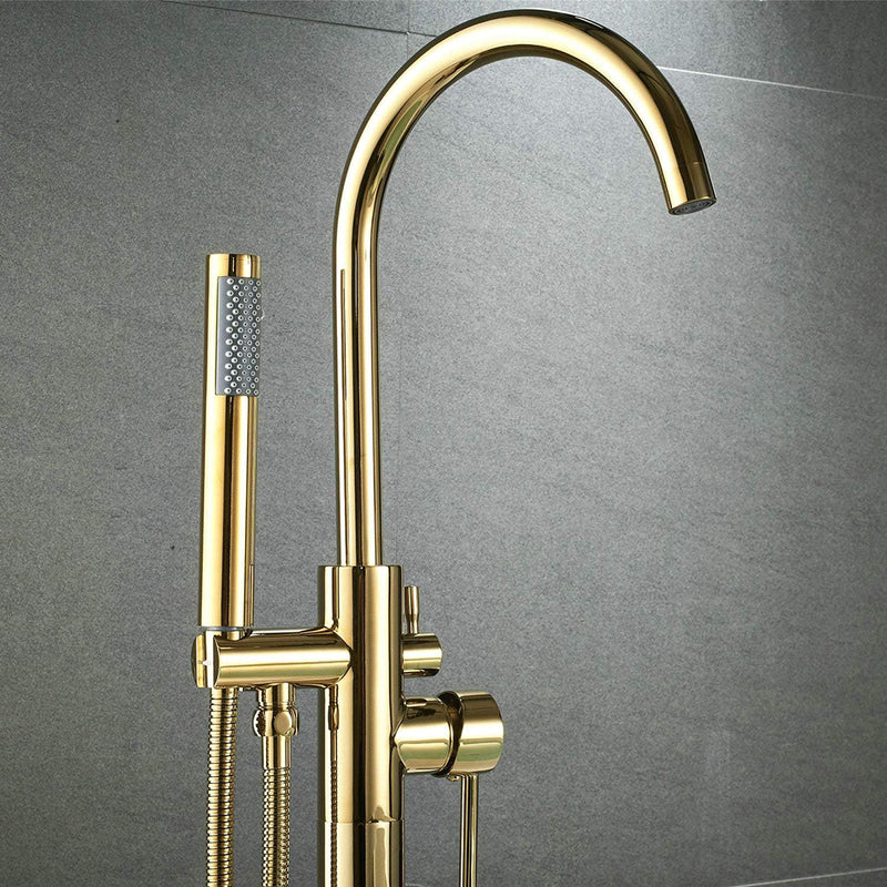 Metro Tub Faucet - Free Standing - 46" Brass/Satin Brass