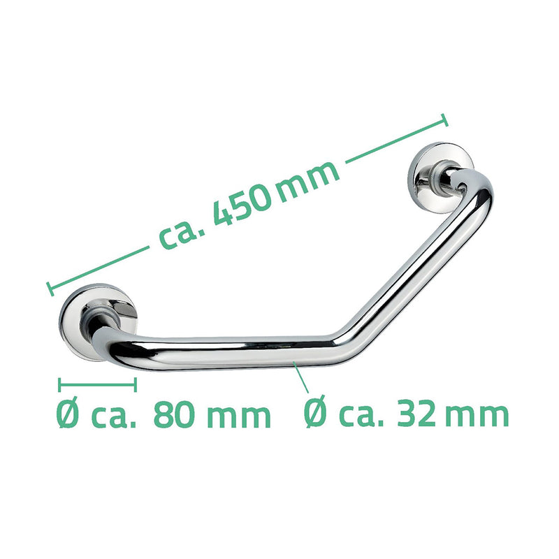 Assistent Grab Bar - Wall Mount - 18" Stainless Steel/Chrome