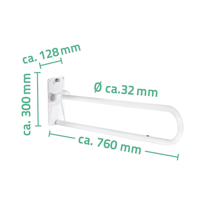 Assistent Grab Bar - Wall Mount - 38" Steel/White