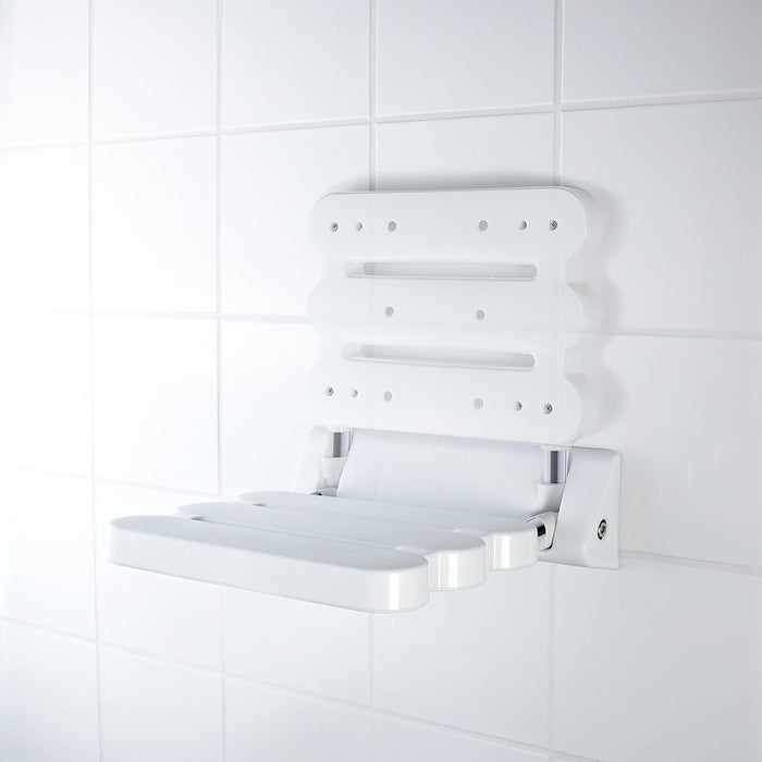 Assistent Shower Seat - Wall Mount - 10" Plastic/Aluminum/White
