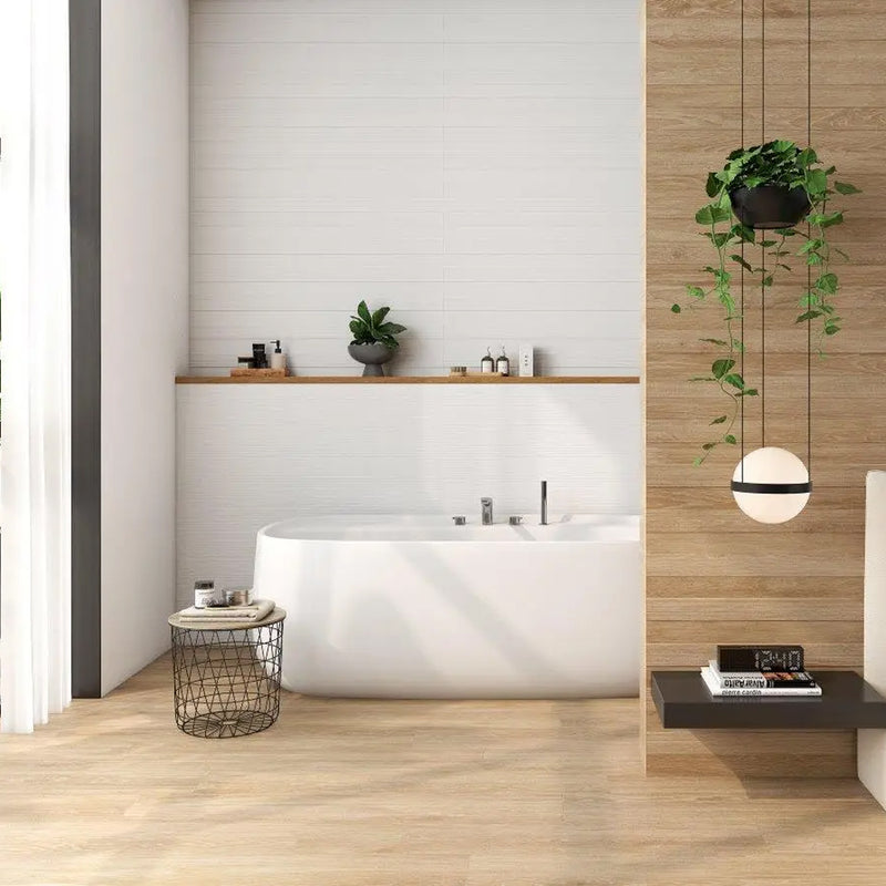 Abbey Roble Floor Tile - Floor Mount - 8 x 48" Porcelain/Glazed