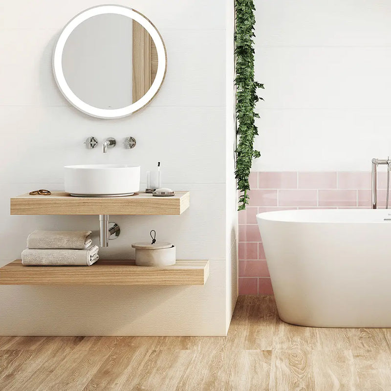 Abbey Roble ABS Floor Tile - Floor Mount - 8 x 48" Porcelain/Glazed