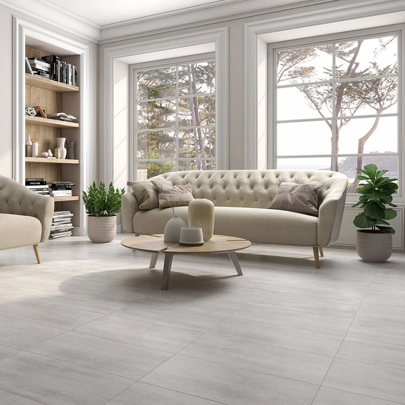 Nolita Blanco Floor Tile - Wall Or Floor Mount - 24 x 48" Porcelain/White